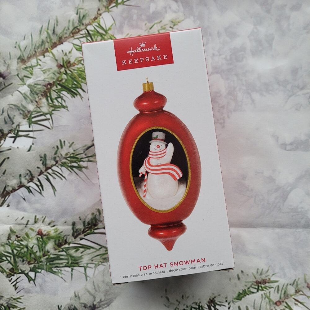NWT 2022 Hallmark Keepsake Top Hat Snowman Ornament